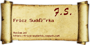 Fricz Sudárka névjegykártya